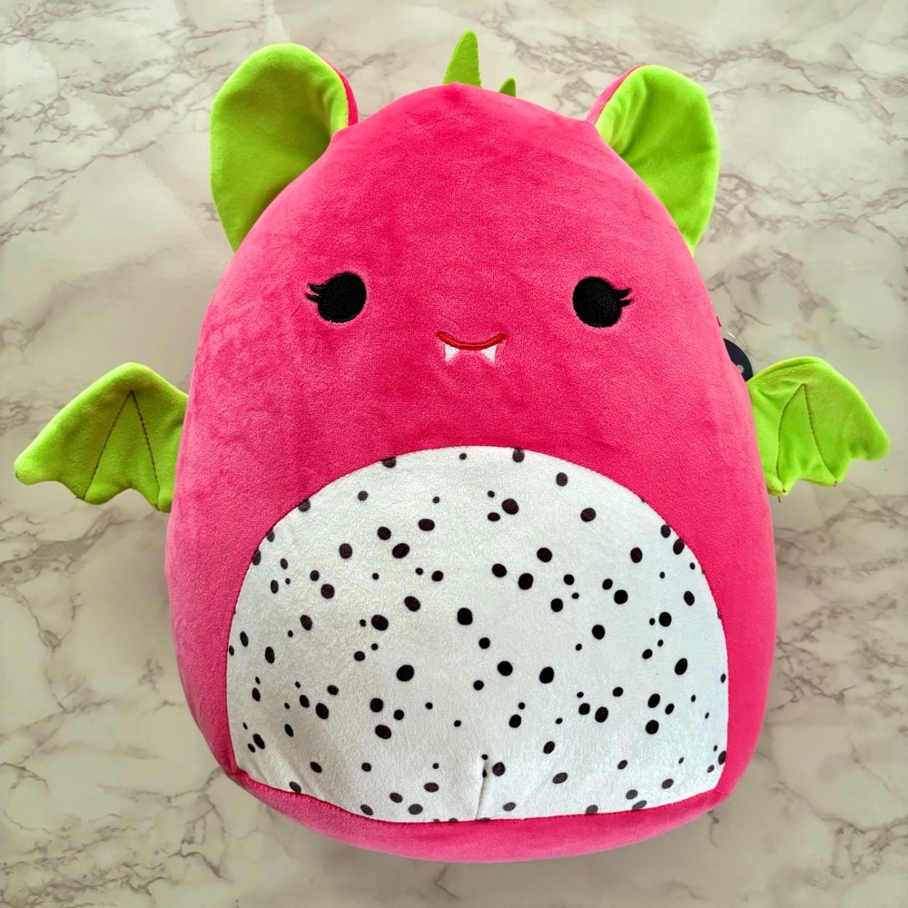 SOLD- SDCC 2024 Exclusive Squishmallow 12″ Zuli the Dragonfruit Bat